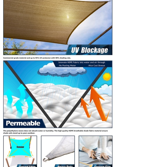 NIP ShadeMart 12x12 Sail Shade - Picture 7 of 9